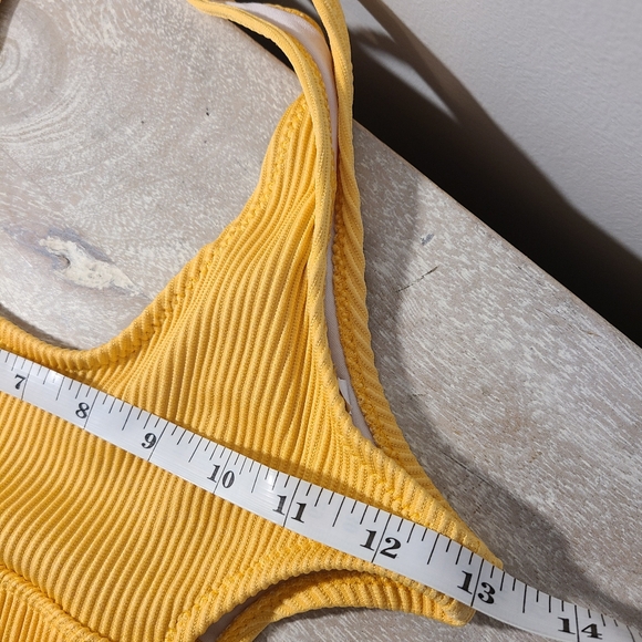Cupshe Yellow Ribbed Bikini Set - Picture 9 of 11